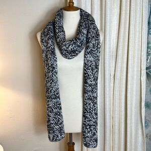 Long Gray Knit Scarf